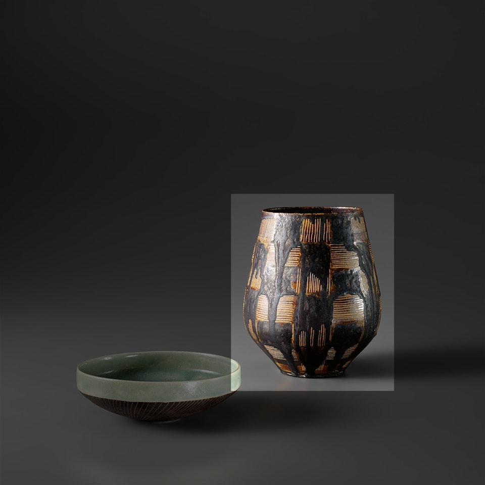 Early vase by Lucie Rie