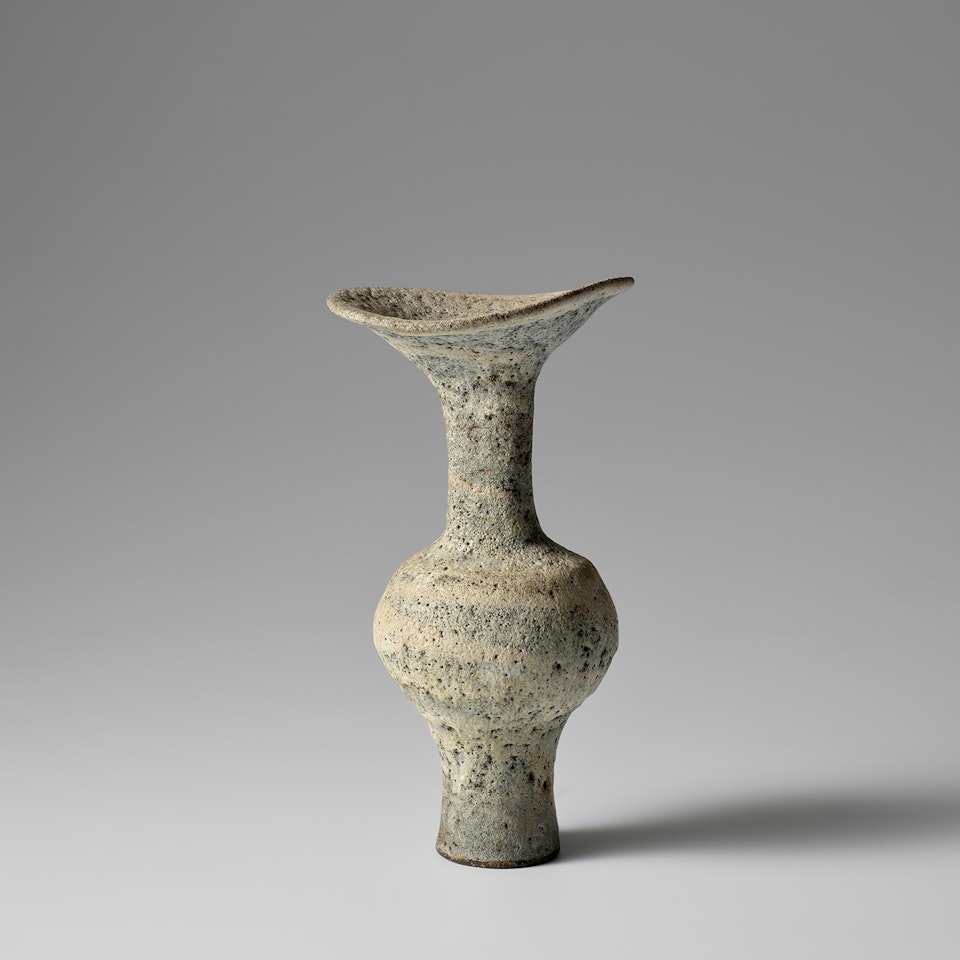 Vase with flaring lip by Lucie Rie