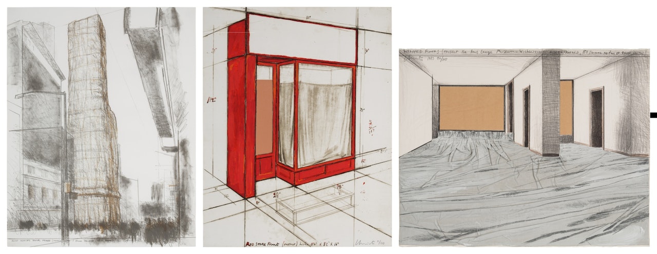Three Prints (Schellmann 38, 93 & 110) by Christo