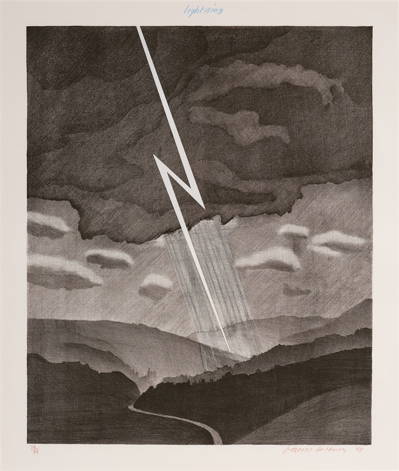 Lightning, from The Weather Series (S.A.C. 139; M.C.A.T. 130) by David Hockney