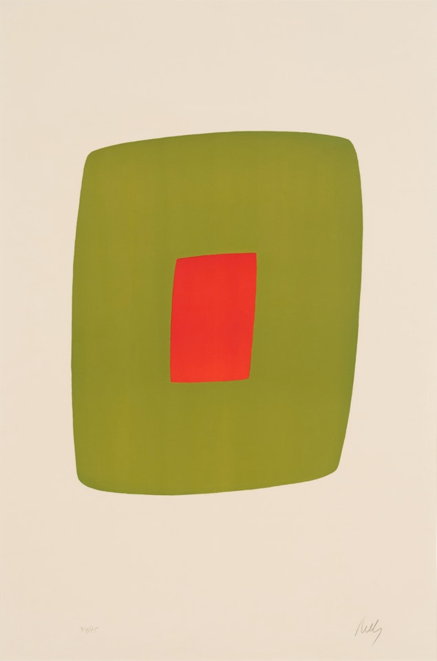 Green with Red (Vert avec Rouge), from Suite of Twenty-Seven Lithographs (A. 11) by Ellsworth Kelly
