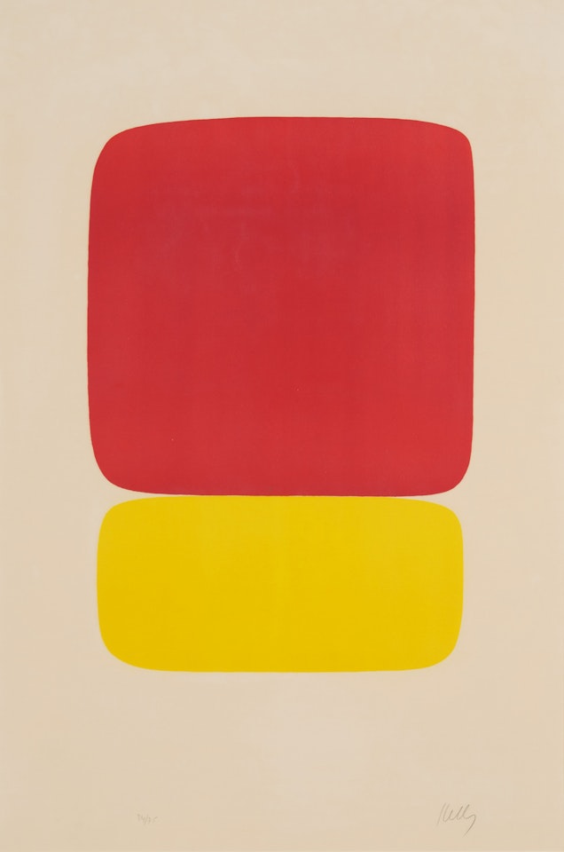 Red over Yellow (Rouge sur Jaune), from Suite of Twenty-Seven Lithographs (A. 19) by Ellsworth Kelly