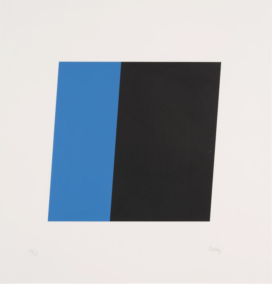 Blue Black, from Series of Ten Lithographs (A. 67) by Ellsworth Kelly