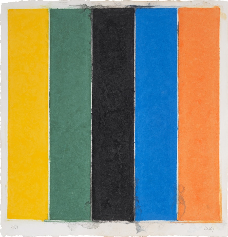 Colored Paper Image XIII (Yellow Green Black Blue Orange) (A. 153) by Ellsworth Kelly