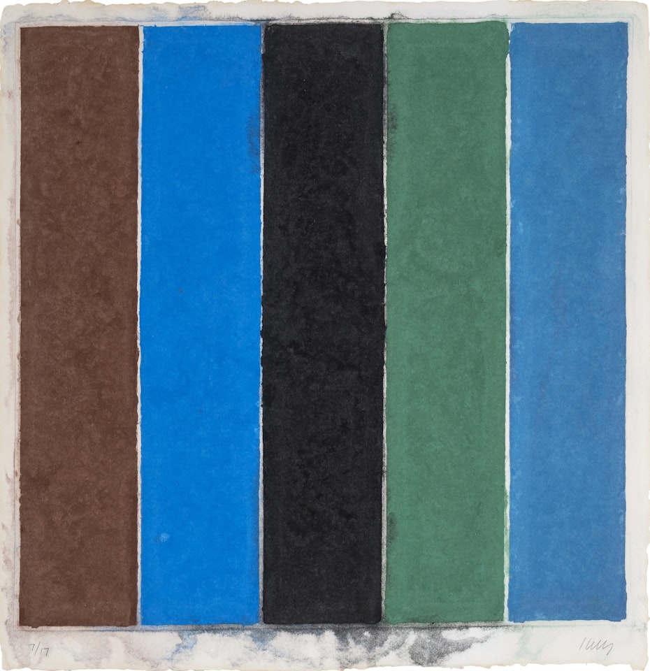 Colored Paper Image XIX (Brown Blue Black Green Violet) (A. 159) by Ellsworth Kelly