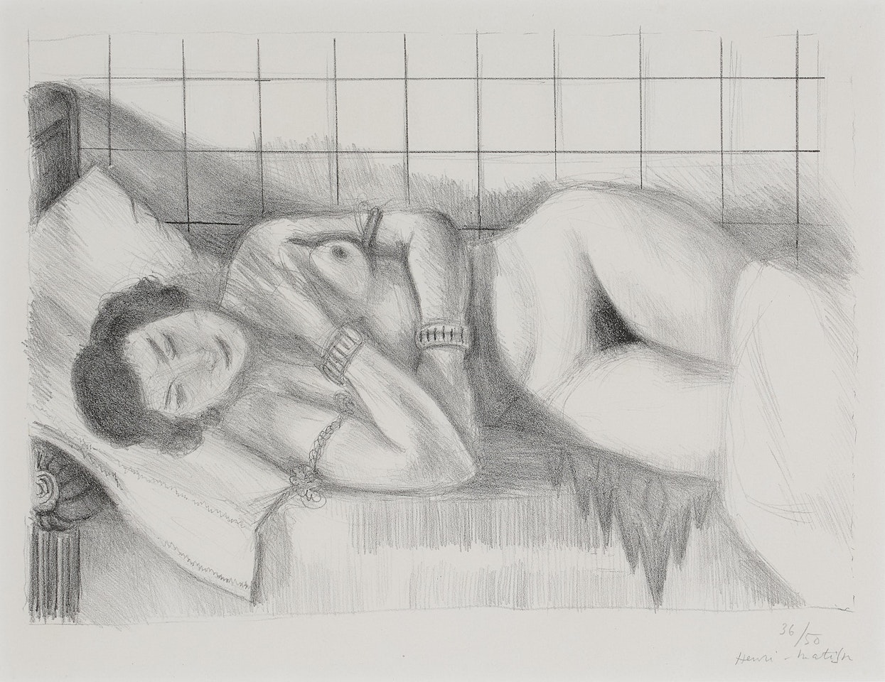 Figure endormie, châle sur les jambes (D. 511) by Henri Matisse