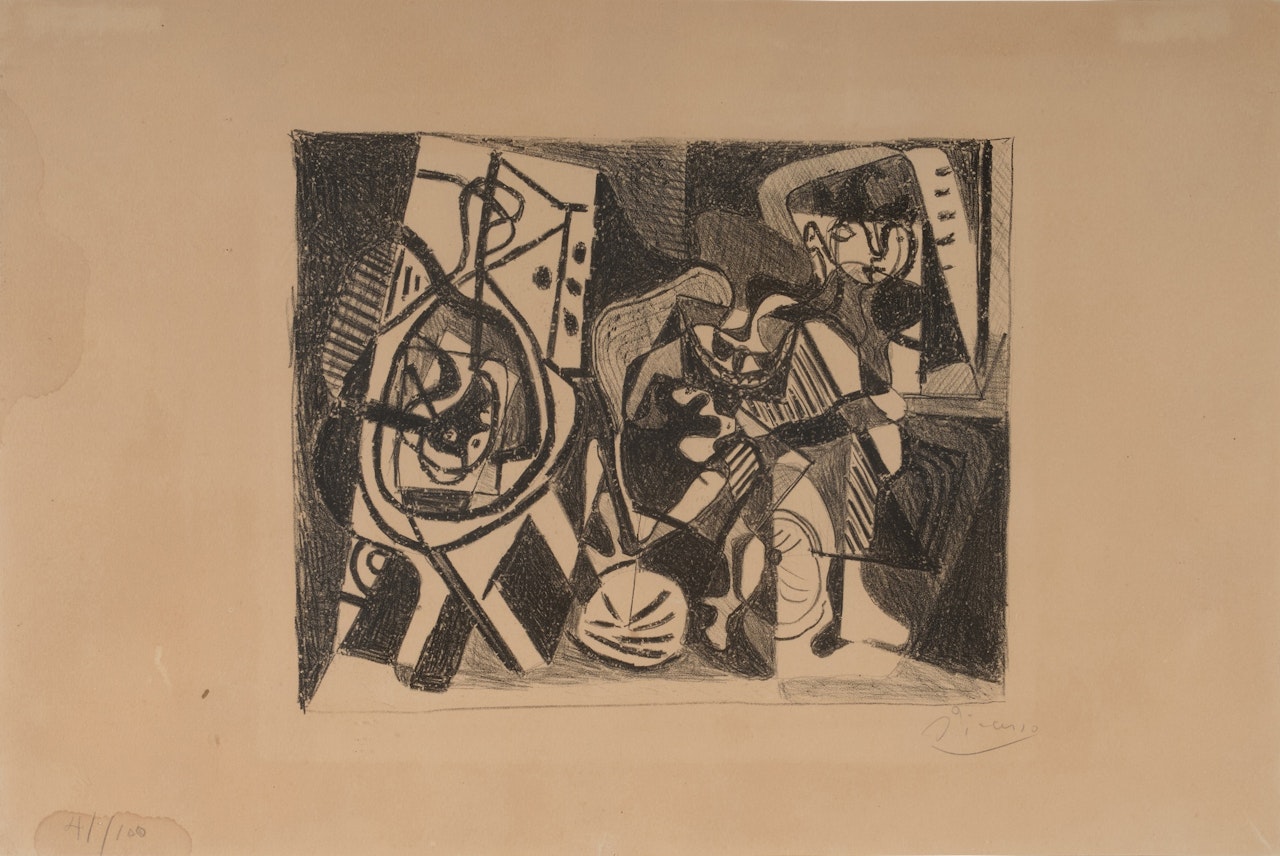 Scène d'intérieur (B. 74; Ba. 241; Mourlot XXI) by Pablo Picasso