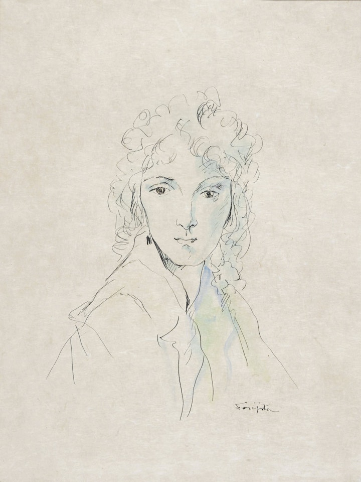 Jeune femme en peignoir by Leonard Tsuguharu Foujita