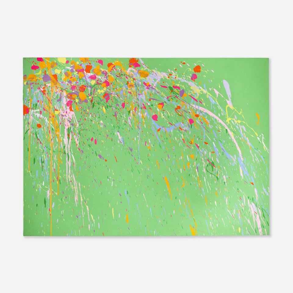 Roses Falling on Running Water by Walasse Ting