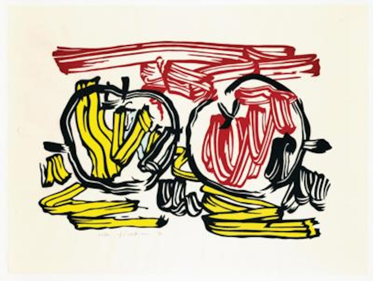 "Red Apple and Yellow Apple" by Roy Lichtenstein