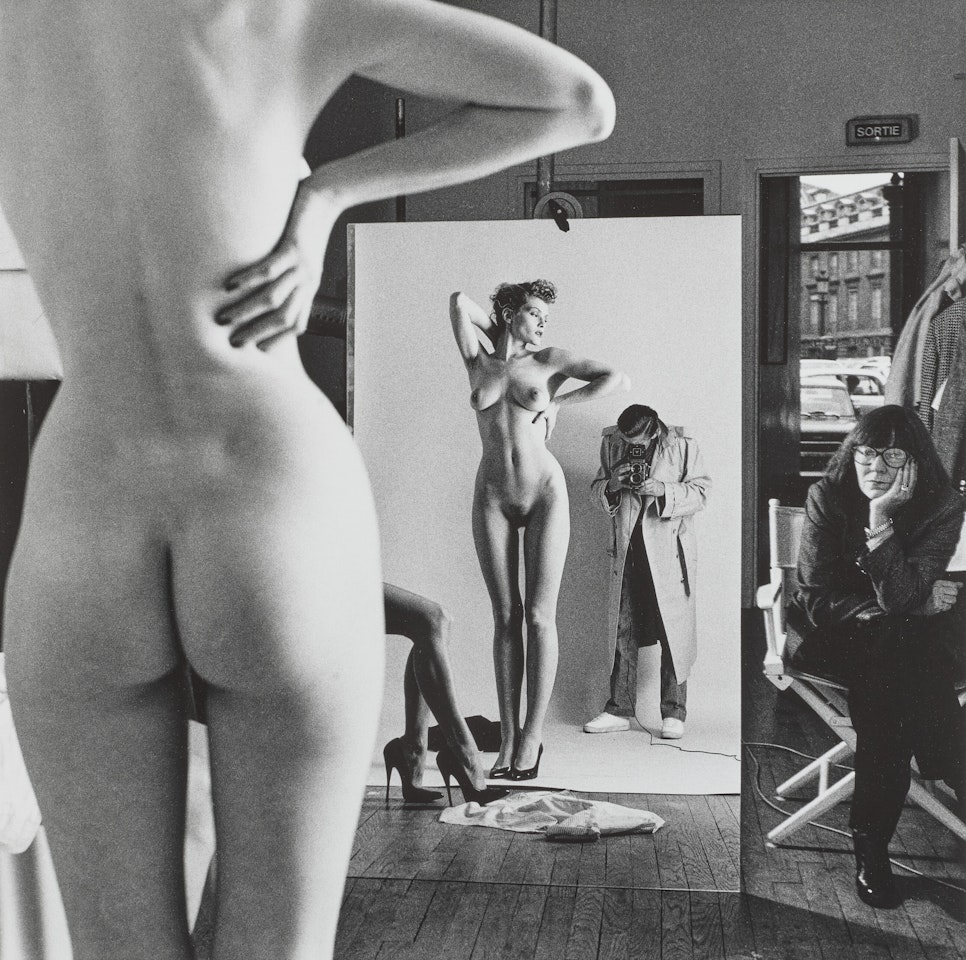 "Self Portrait with Wife and Models", Paris by Helmut Newton
