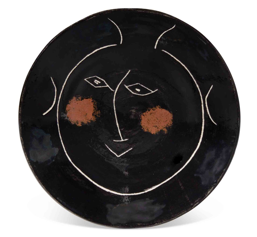 Service visage noir (A.R. 39) by Pablo Picasso