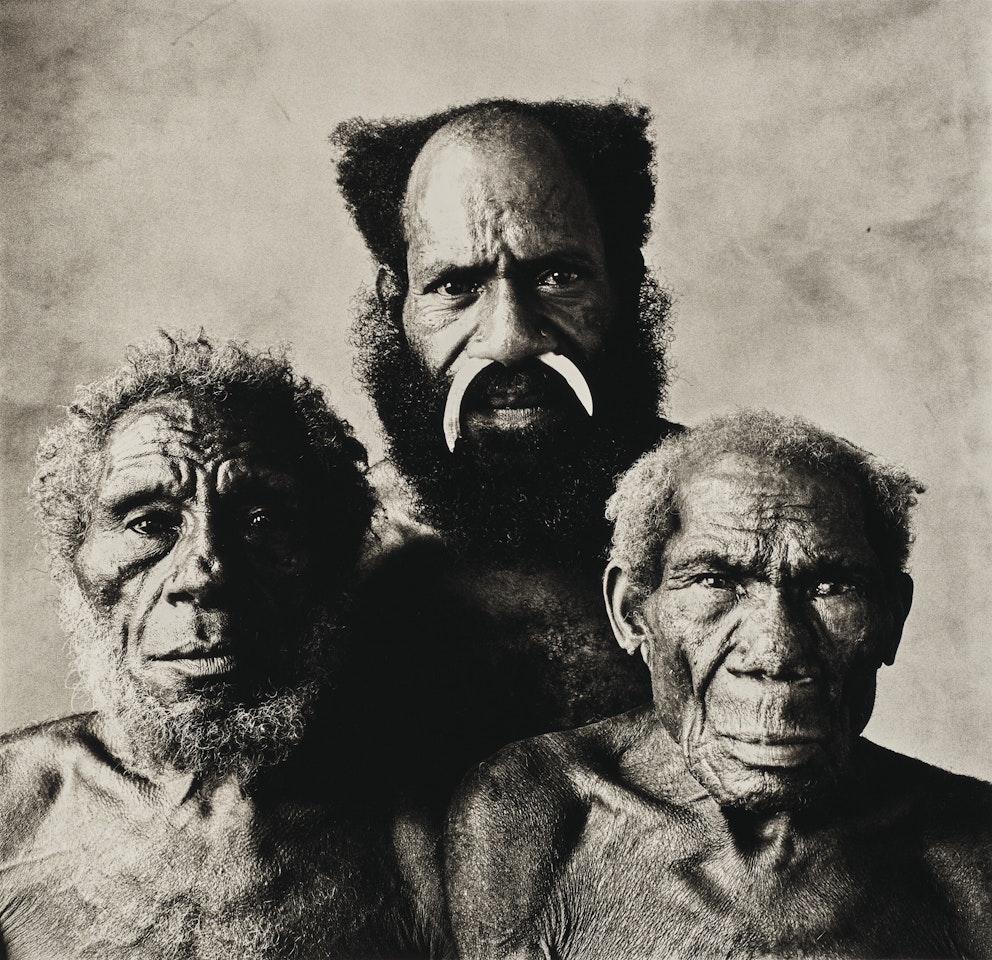 Father, Son and Grandfather, New Guinea by Irving Penn
