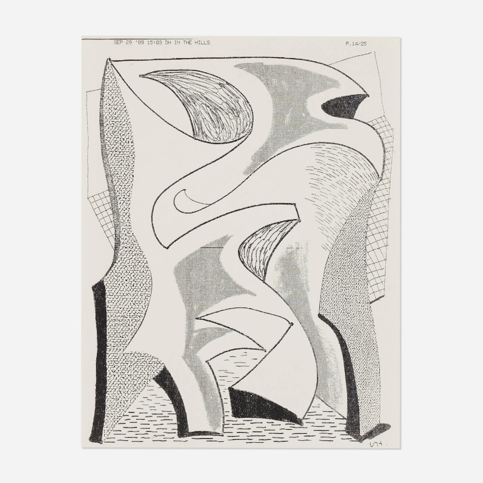 Abstract over Water by David Hockney