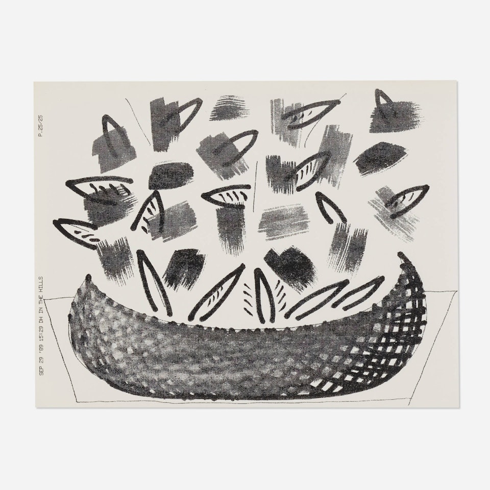 Big Basket of Flowers by David Hockney