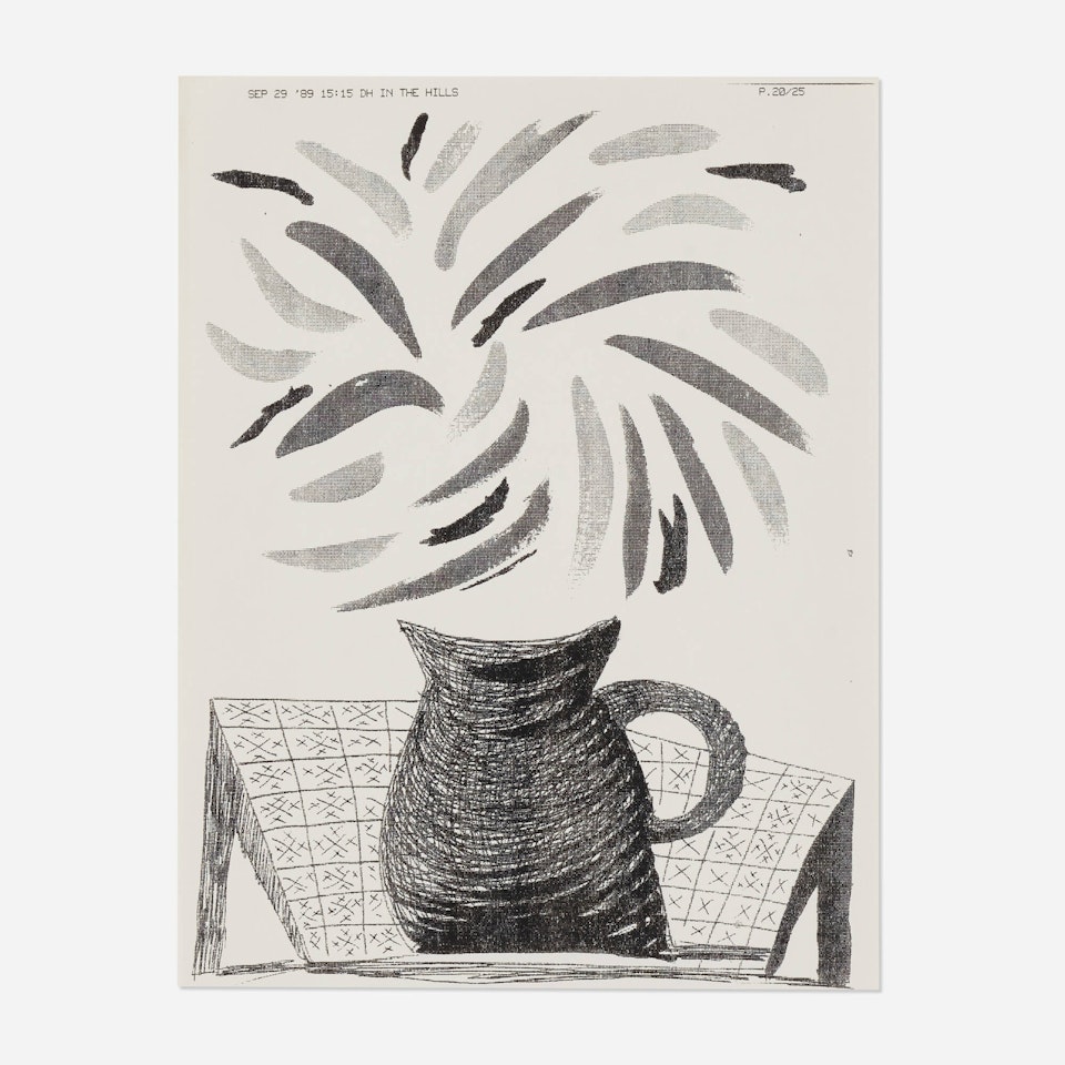 Flower in a Pitcher by David Hockney
