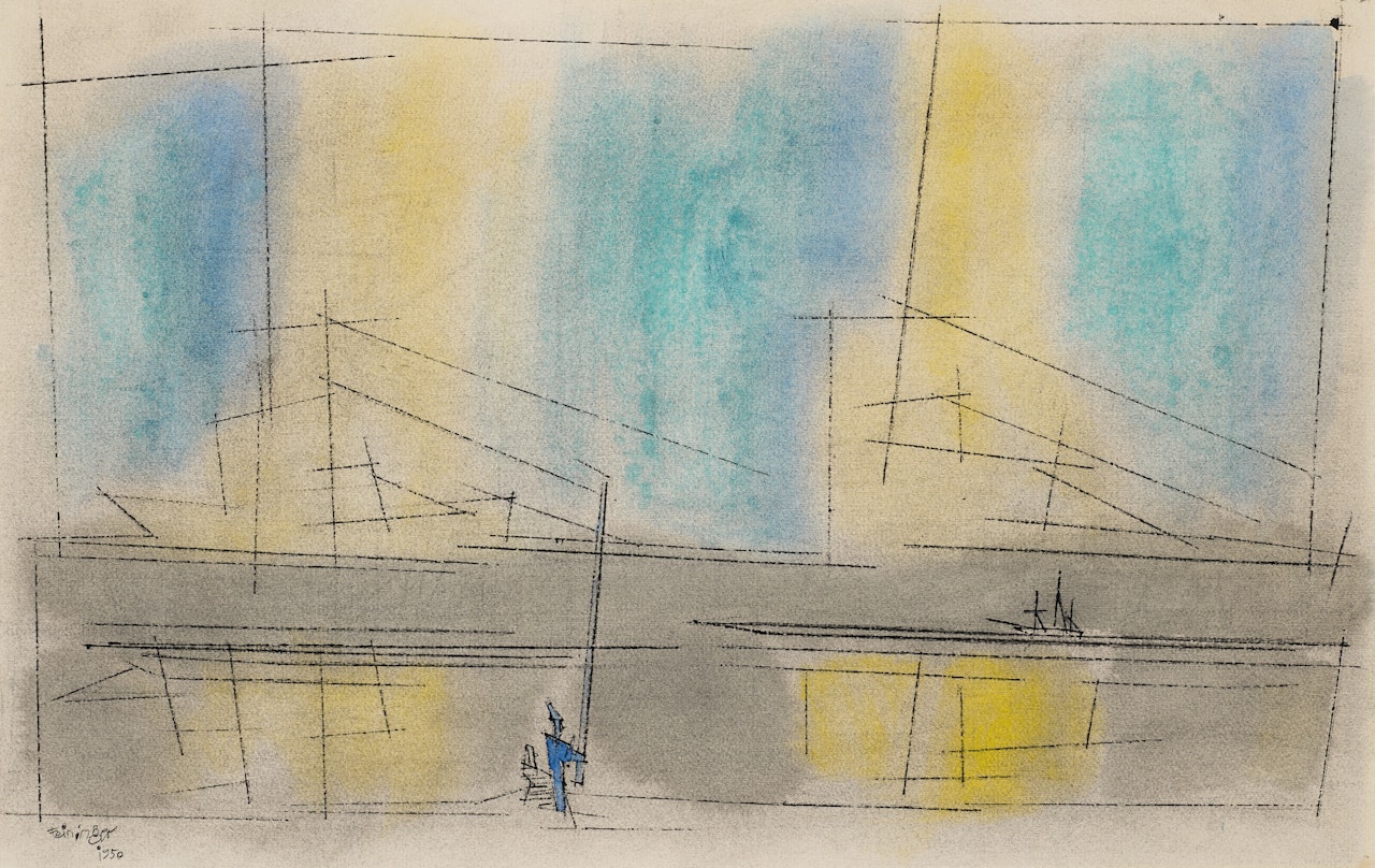 "Vertical - Horizontal" by Lyonel Feininger