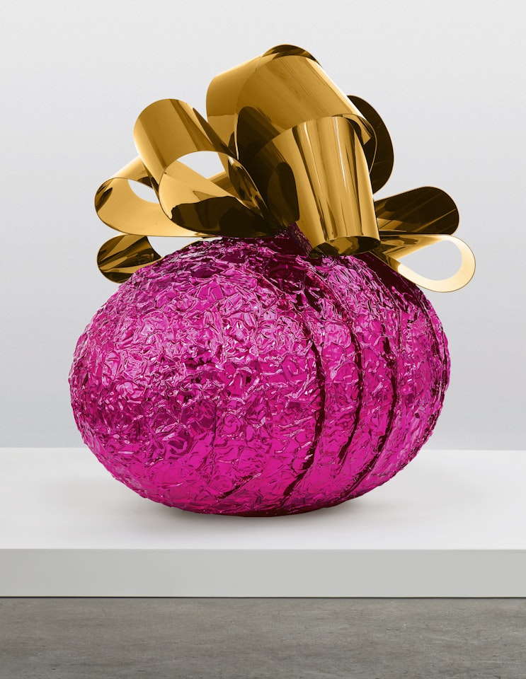 Baroque Egg with Bow (Pink/Gold) by Jeff Koons