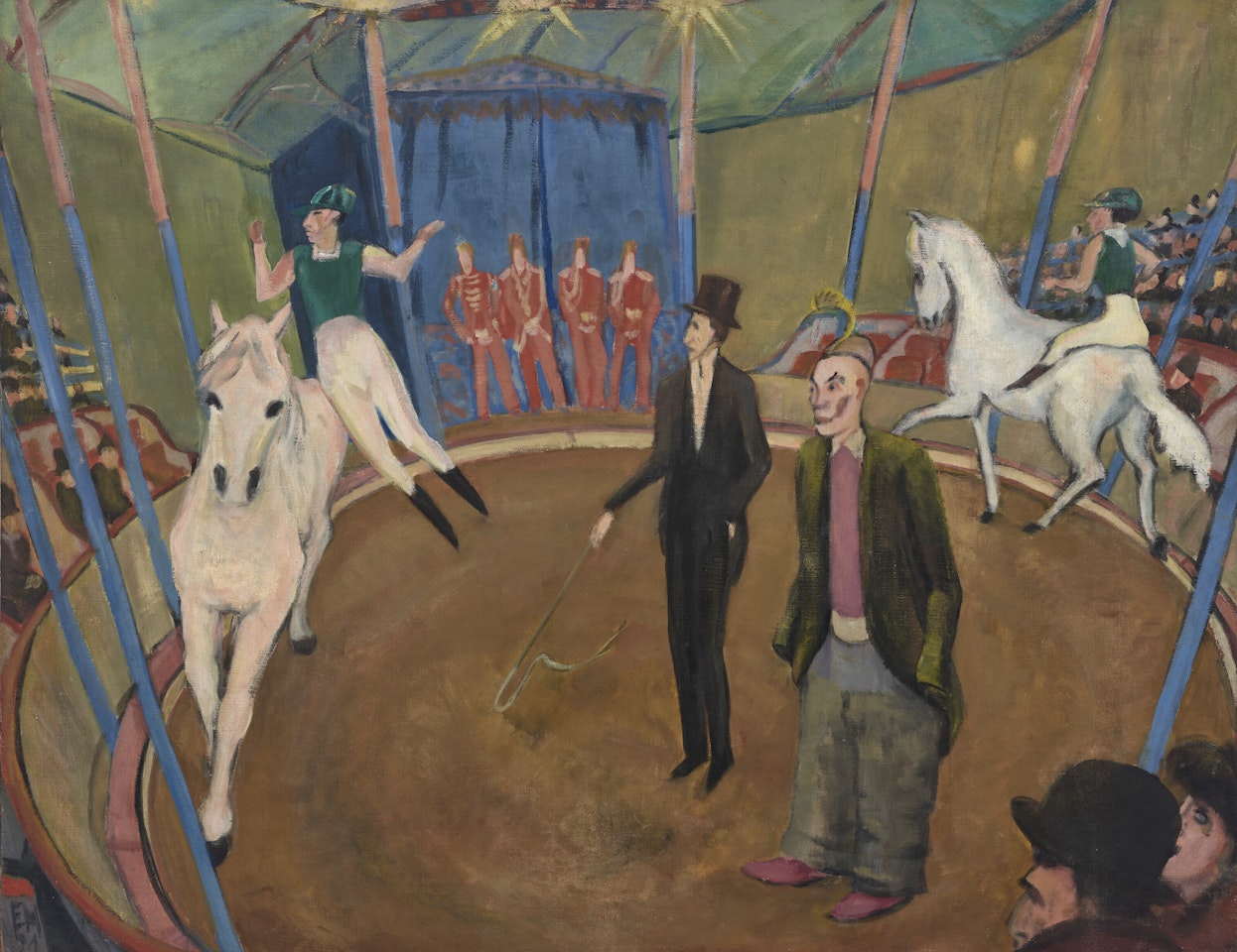 Weisse Zirkuspferde by Erich Heckel