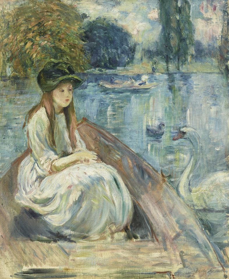 Jeanne Fourmanoir sur le lac by Berthe Morisot