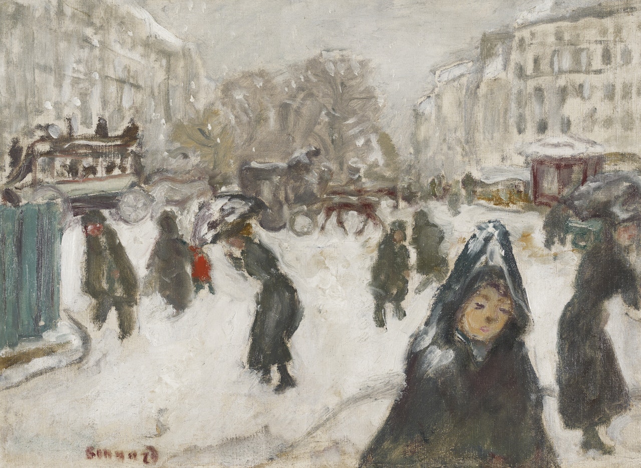 Rue sous la neige by Pierre Bonnard