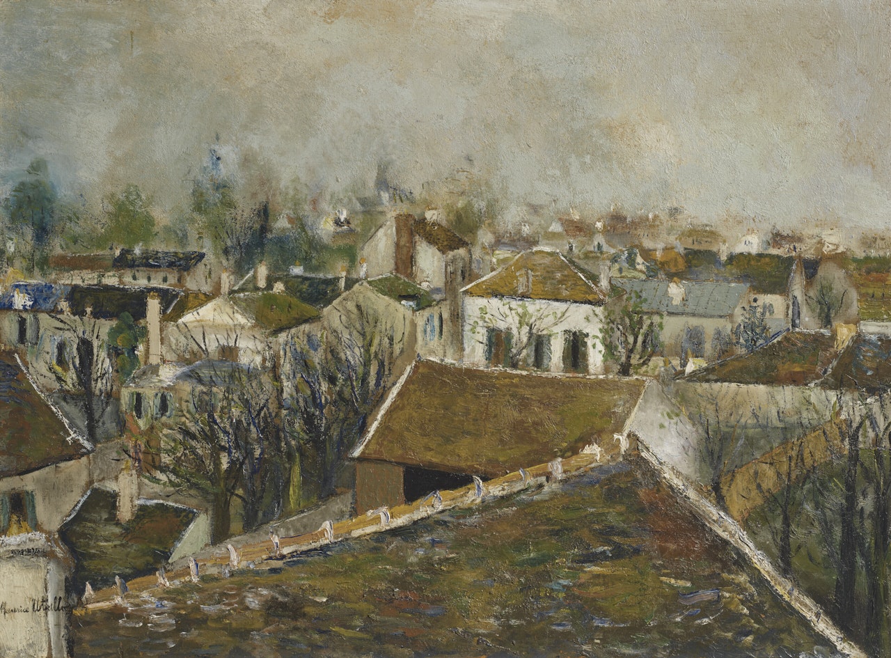 Les toits à Sarcelles by Maurice Utrillo