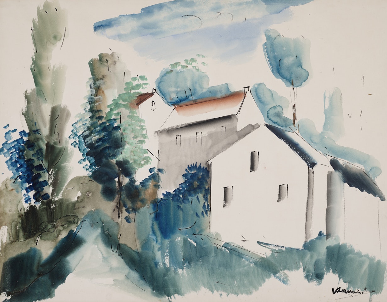 Les maisons blanches by Maurice de Vlaminck