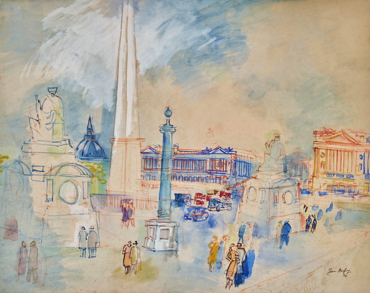 Place de la Concorde by Jean Dufy