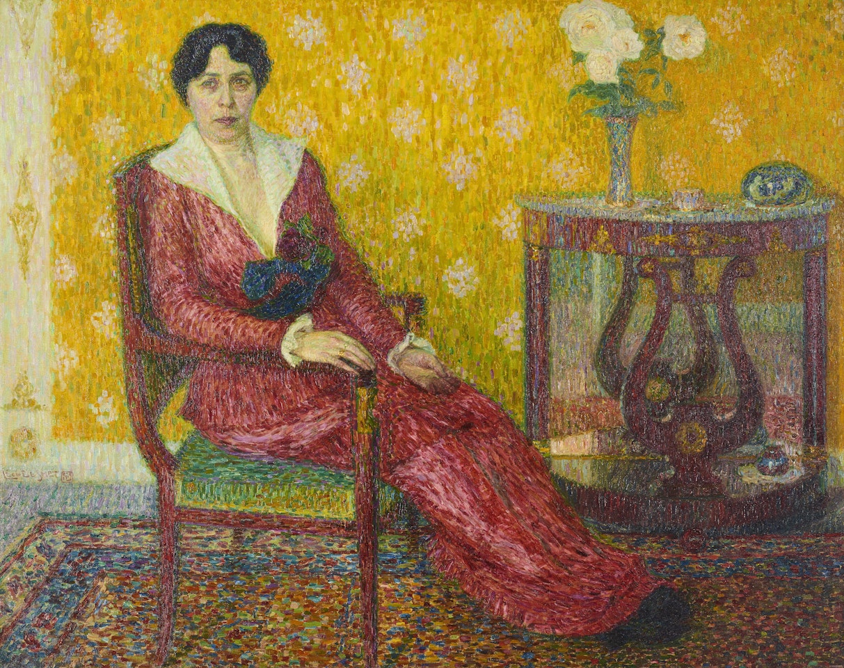 Jeune femme dans un interieur by Leon de Smet