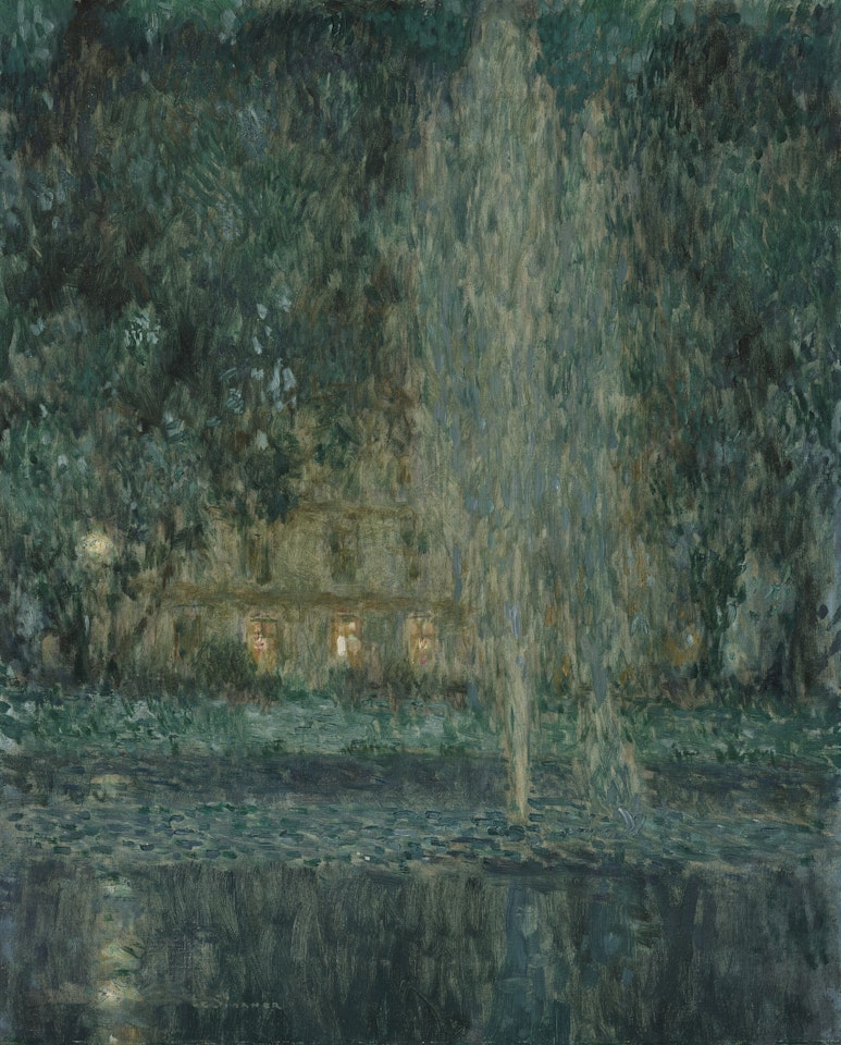 Le jet d'eau, la nuit by Henri Le Sidaner