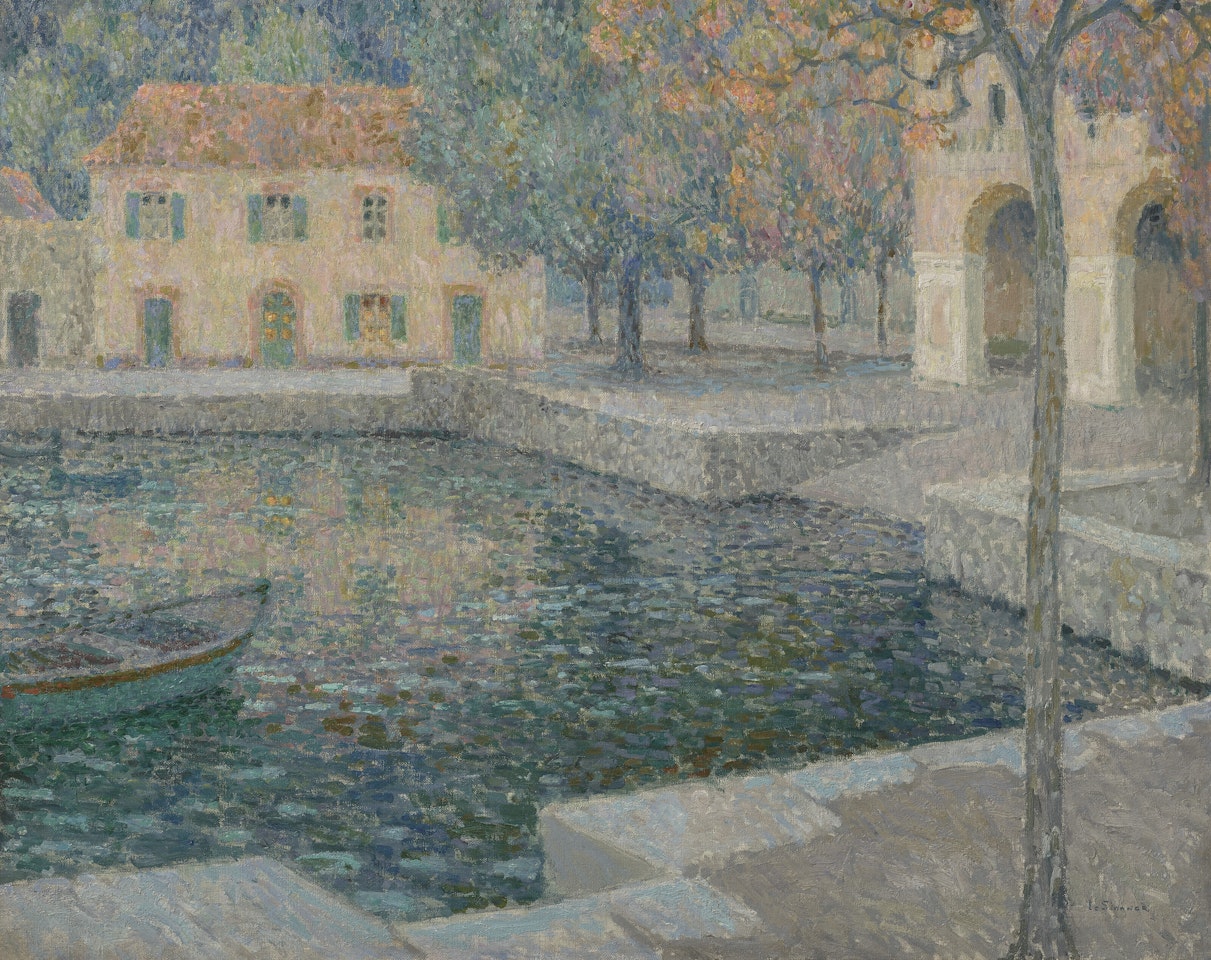 Le bassin du refuge by Henri Le Sidaner
