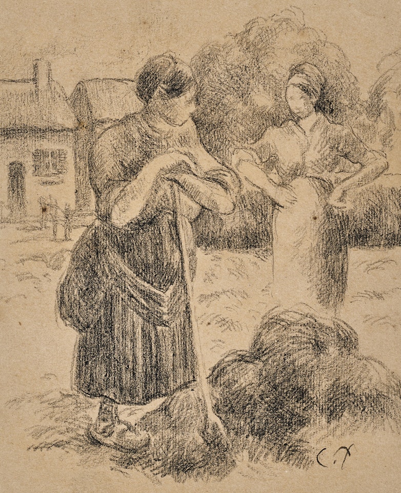 Paysanne à la fourche by Camille Pissarro