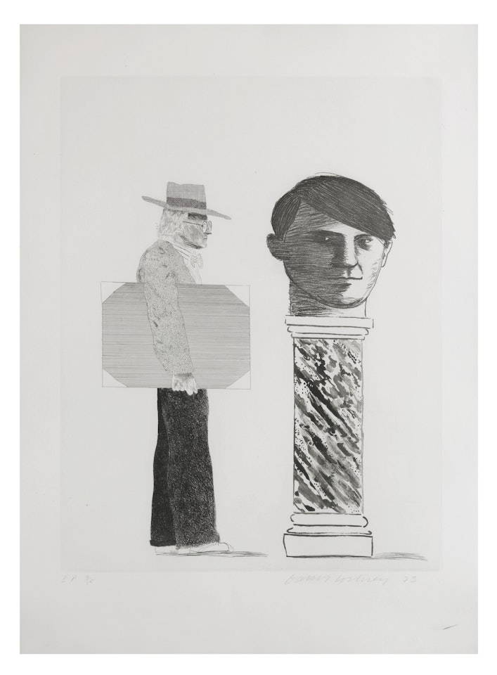 The Student: Homage to Picasso by David Hockney