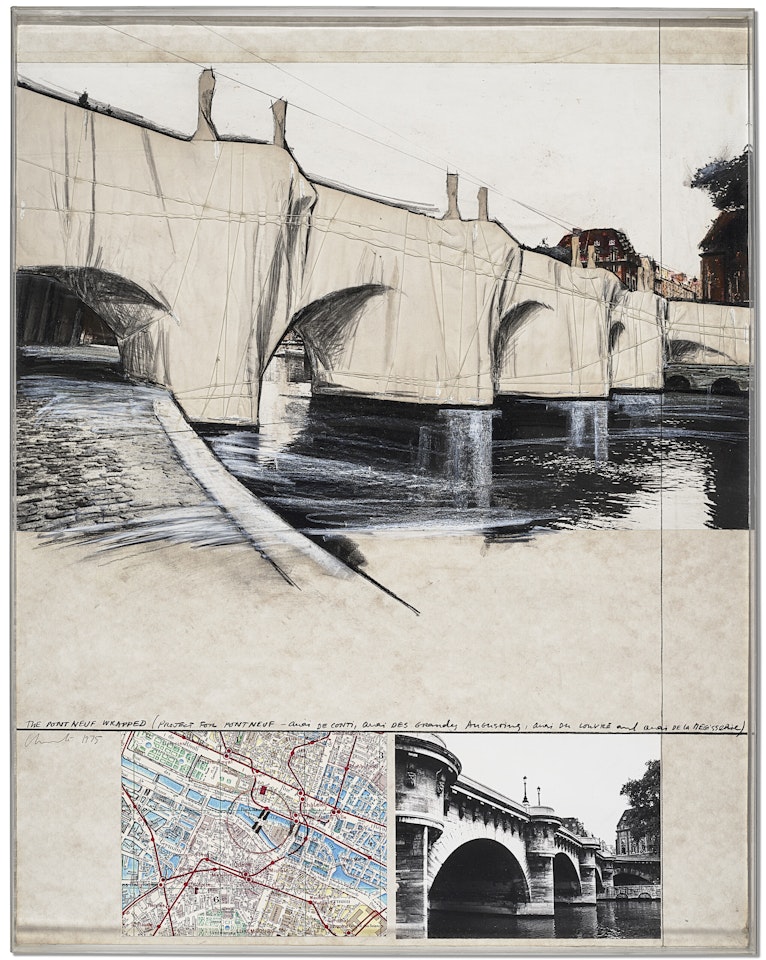 The Pont Neuf Wrapped (Project for Pont Neuf - Quai de Conti, Quai des Grandes Augustins, Quai de Louvre and Quai de la Megisserie) by Christo