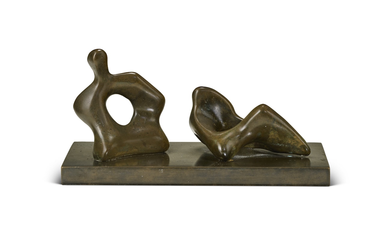 Two Piece Reclining Figure: Holes by Henry Moore