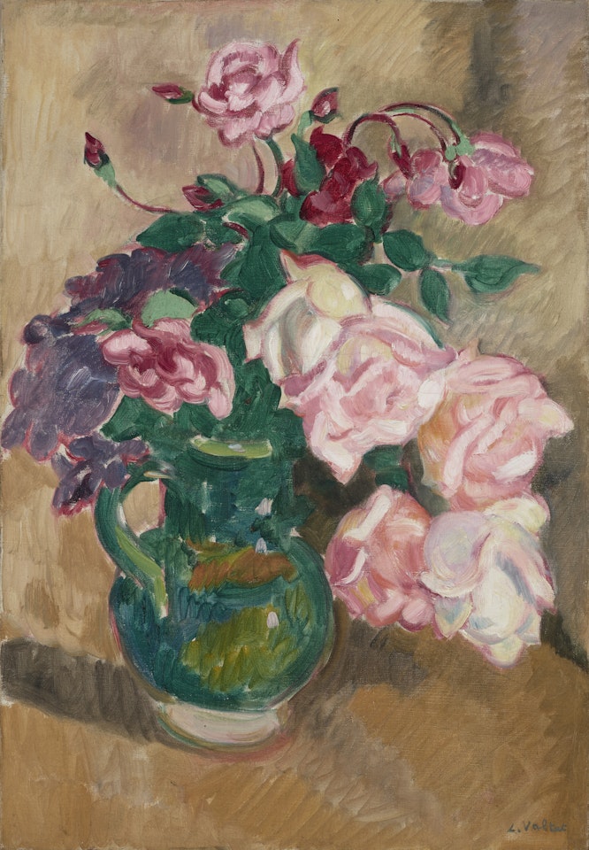 Bouquet de roses à la cruche verte by Louis Valtat
