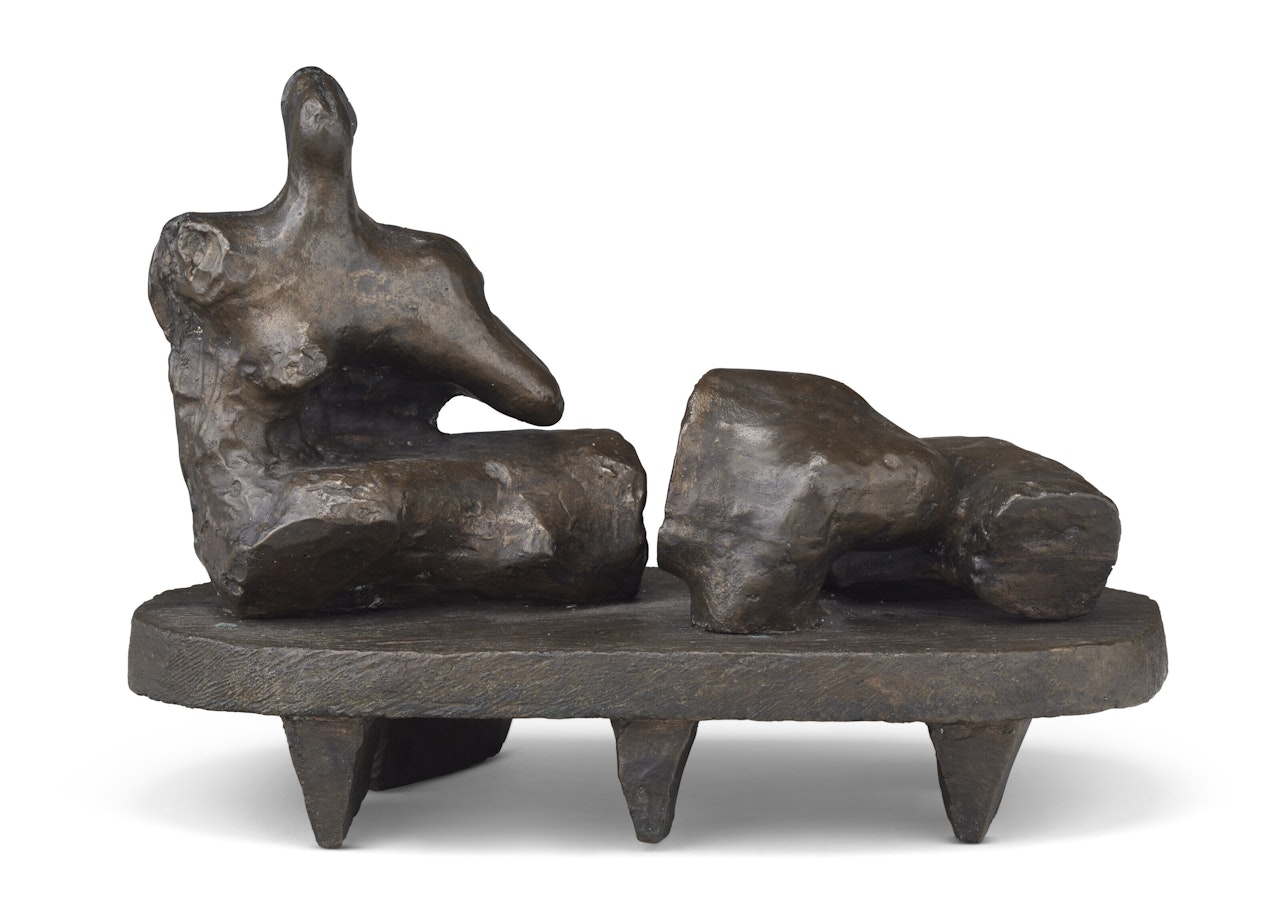 Two Piece Reclining Figure: Maquette No. 8 by Henry Moore