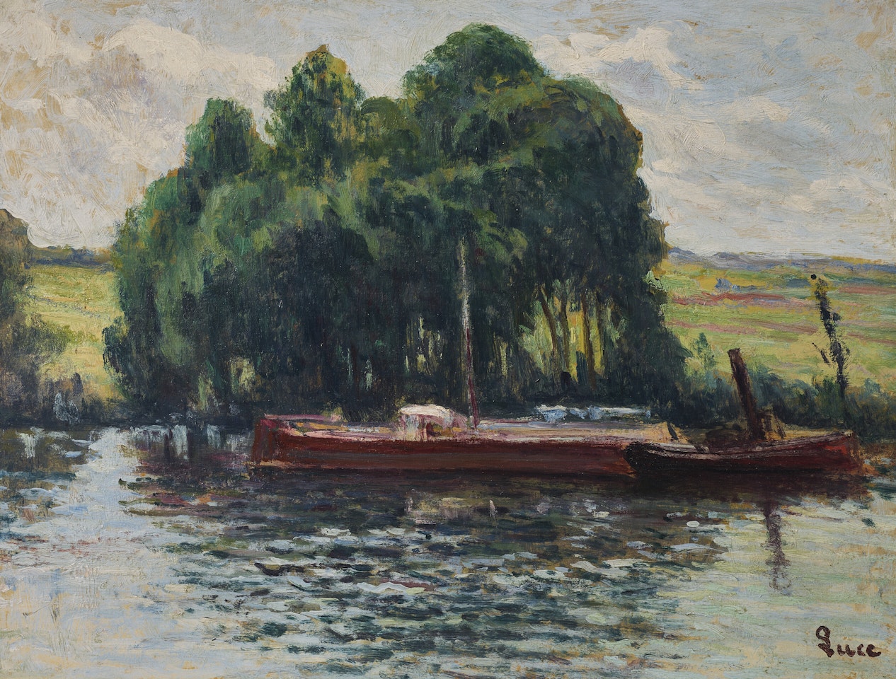 Rolleboise, La Seine by Maximilien Luce