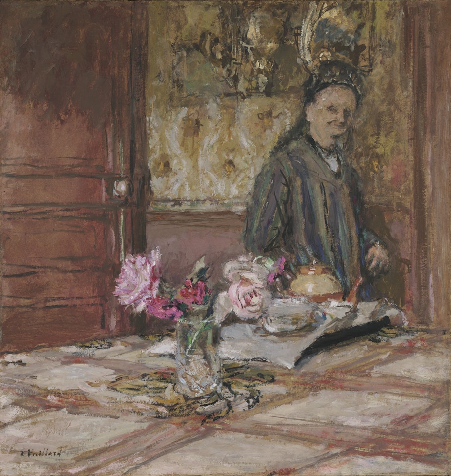 Madame Vuillard en bonnet à la Closerie des Genêts by Édouard Vuillard