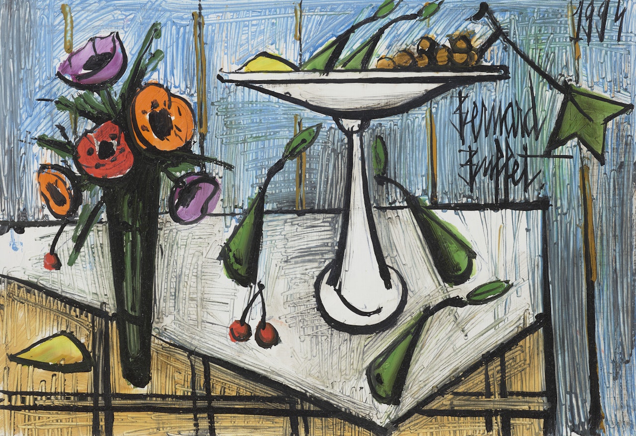 Anémones et compotier by Bernard Buffet