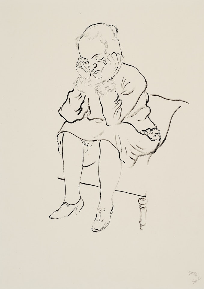 Mädchen denken by George Grosz