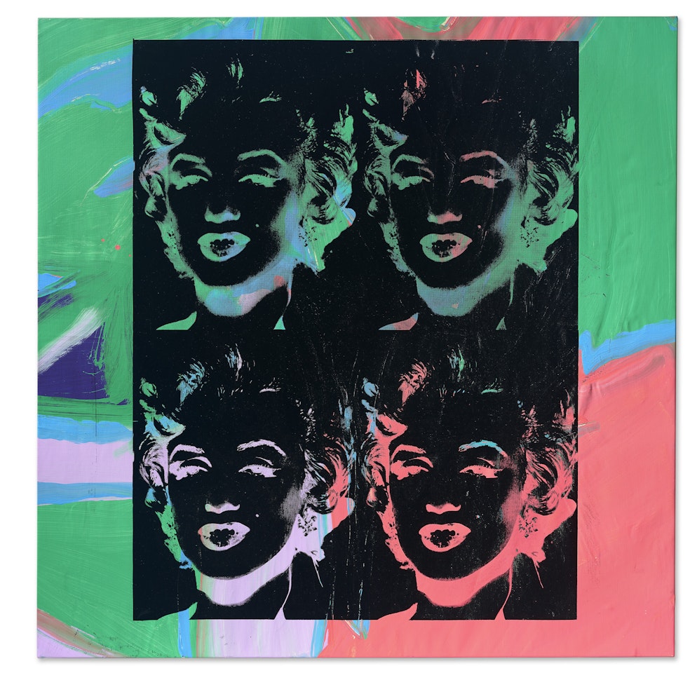 Four Multicolored Marilyns (Reversal Series) by Andy Warhol