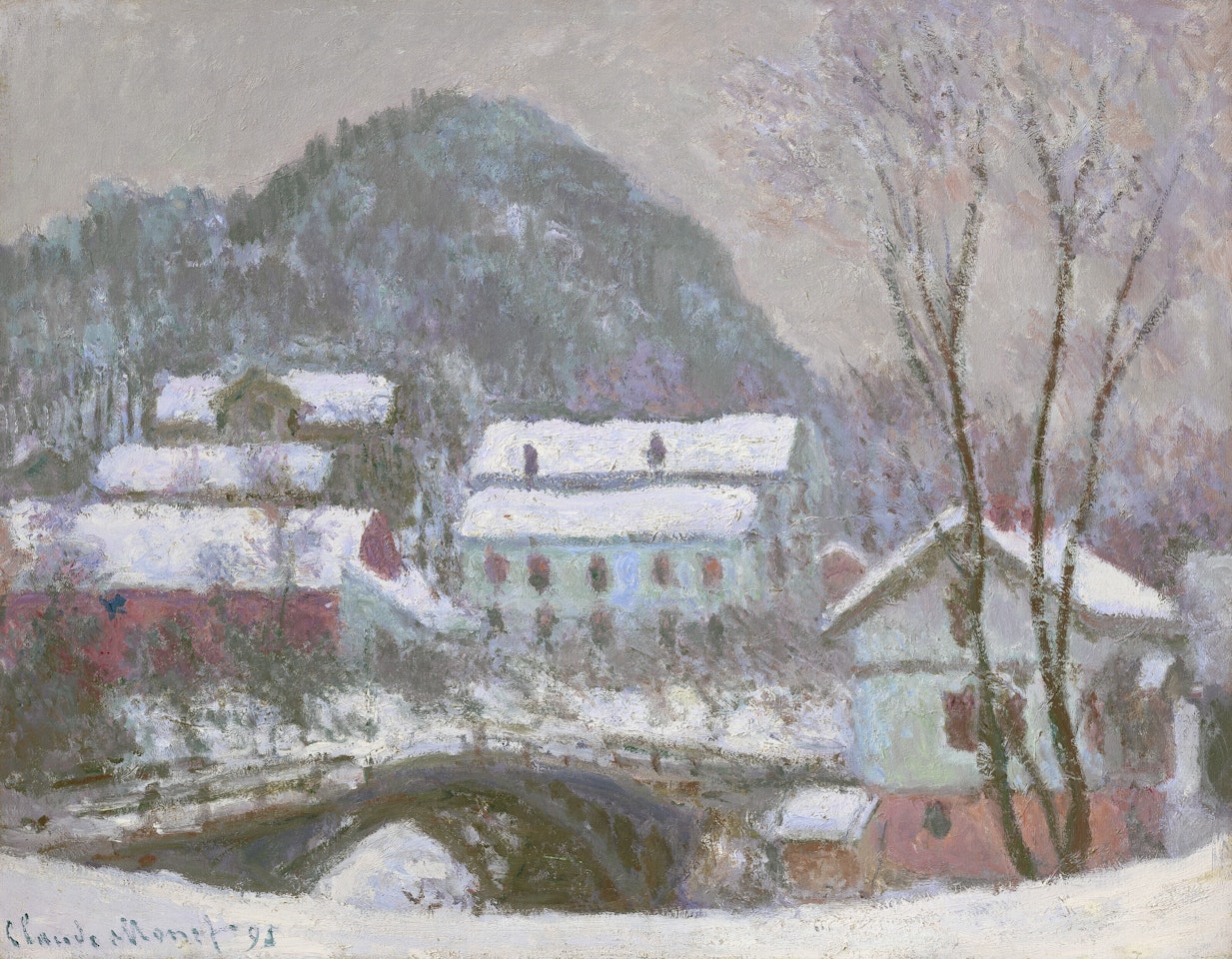 Sandviken, Norvège, effet de neige by Claude Monet