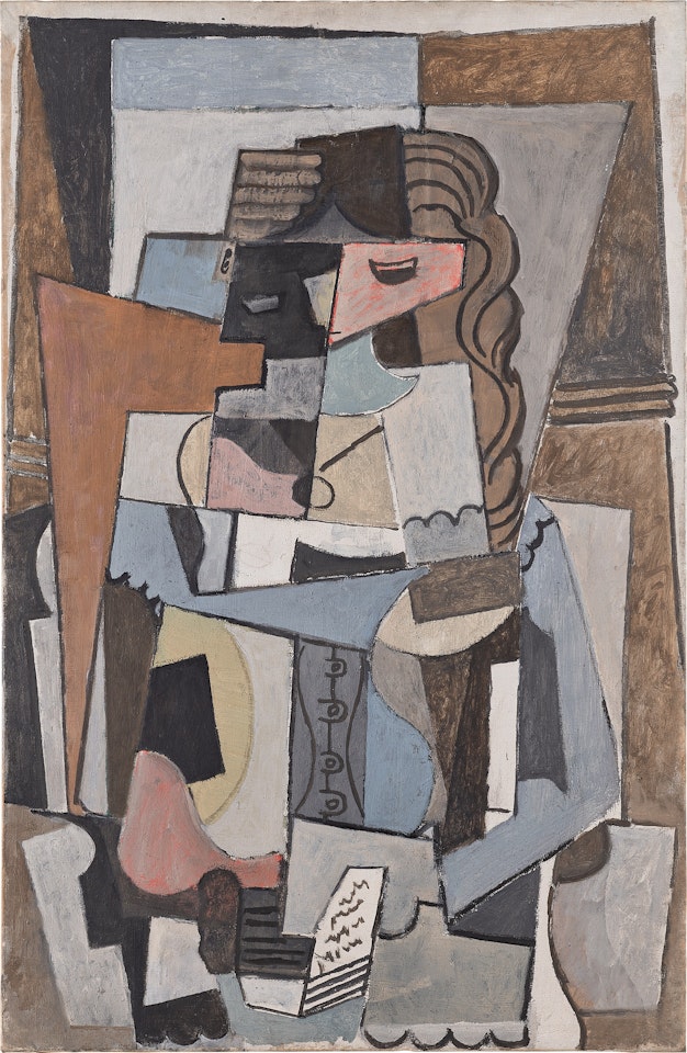 Femme en corset lisant un livre by Pablo Picasso