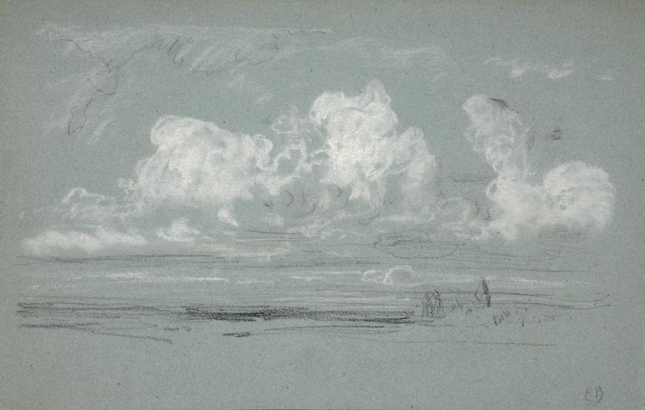 Vue présumée du Tréport by Eugène Boudin