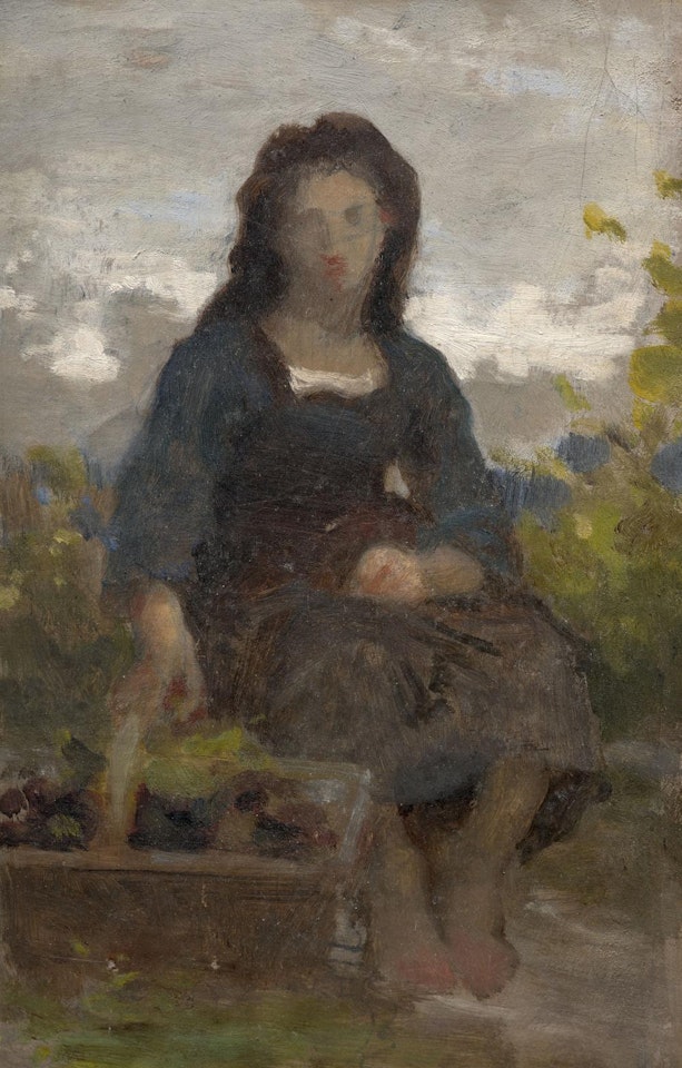 Etude pour La Petite vendangeuse by William-Adolphe Bouguereau