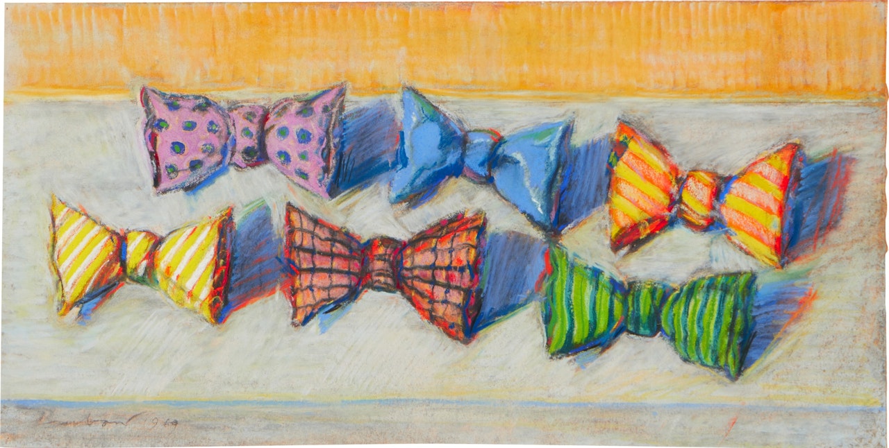 Two Rows of Bow Ties by Wayne Thiebaud