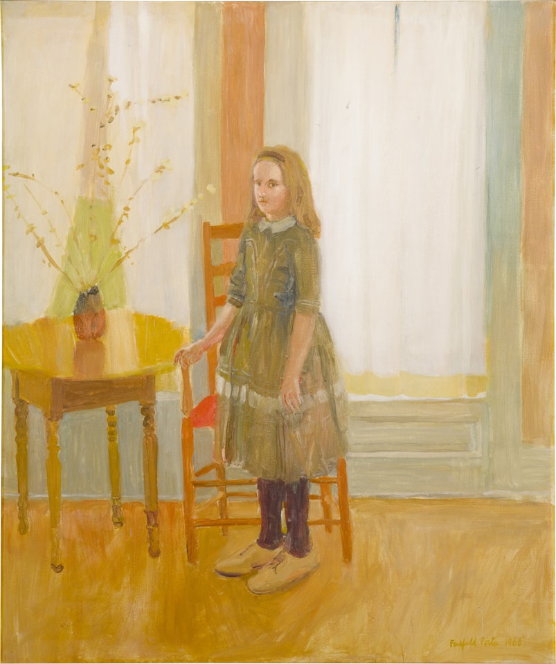 Katie and Forsythia (Girl with Forsythia) by Fairfield Porter