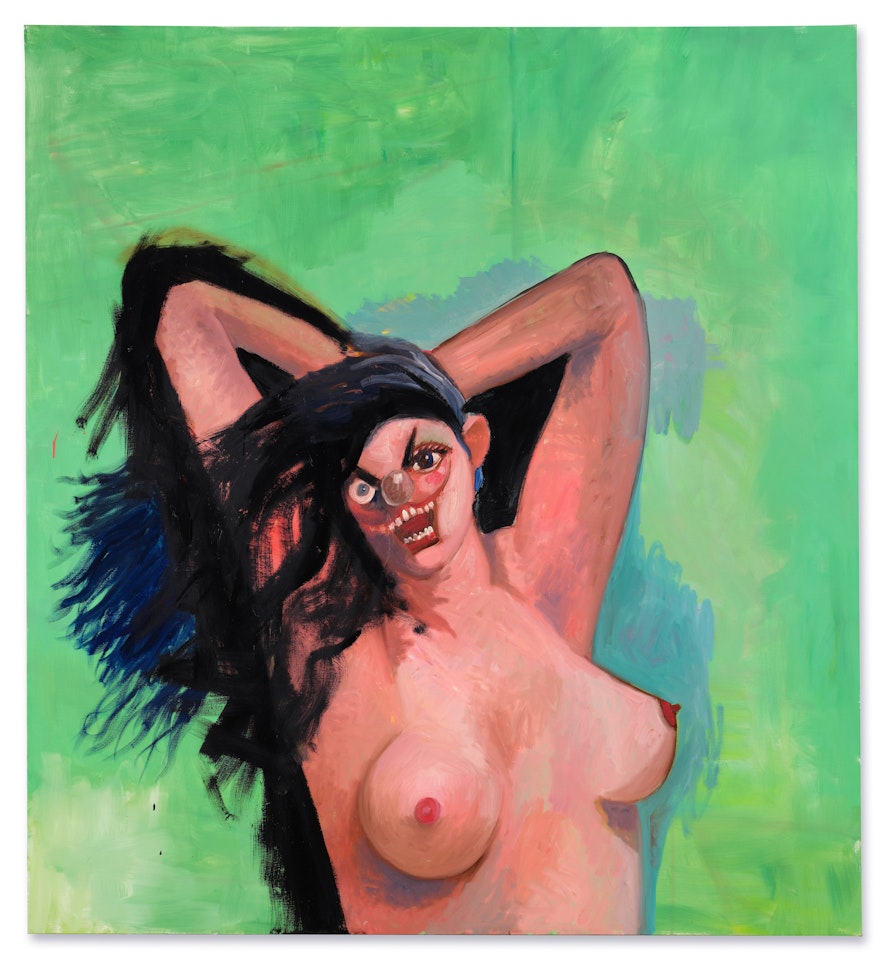 Green Female Composition by George Condo