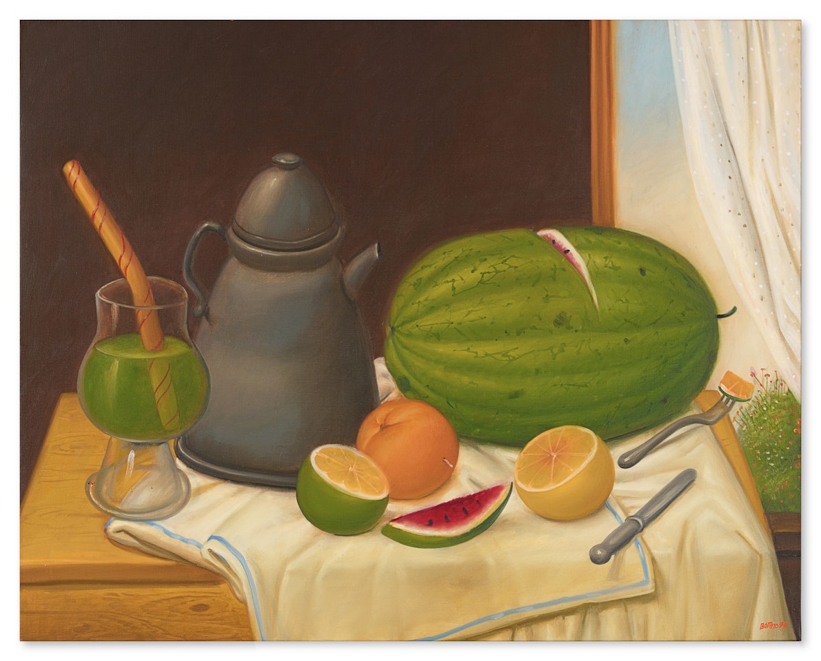 Still Life with Watermelon by Fernando Botero